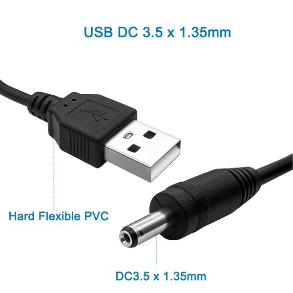 USB A мужской на DC5521 бочковый разъединительный кабель 1 м ПВХ куртка