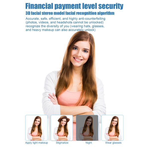 Tuya Smart Home Security Package 3D Face ID Lock HD 2.0MP Wide Angle Camera