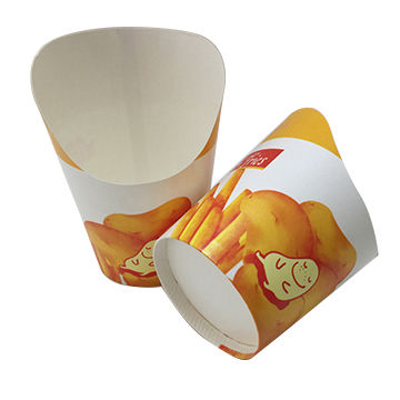 Oilproof 12oz French Fries paper takeaway containers , Food Grade