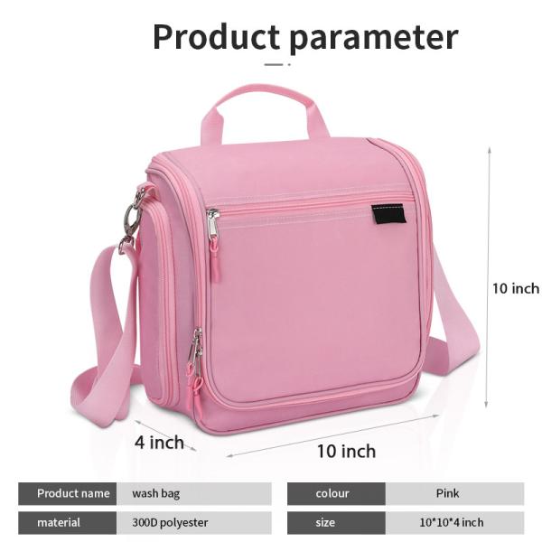 Sac de toilette de voyage suspendu Compact Camping Porte sur rose 10X4X10 pouces