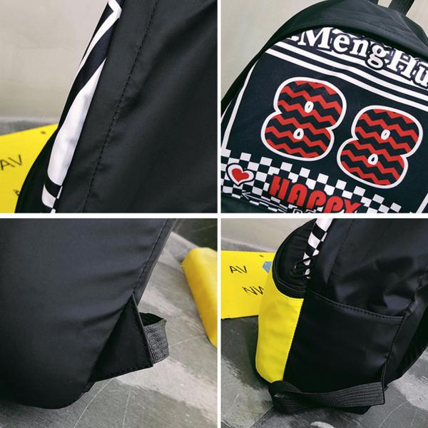 New nylon letter printed backpack fashion trend in summer in Europe and America