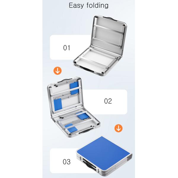 Outdoor Folding Picnic Table with 4 Chairs, Aluminum Camping tables that fold up lightweight,Mountaineering equipment