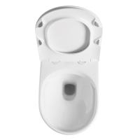 Couleur blanche Ronde Rime mince Mur suspendu Toilette antibactérienne pour femme