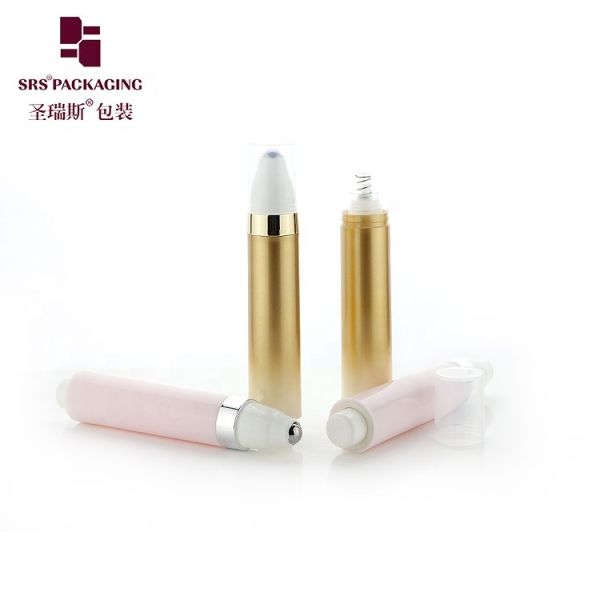 Wholesale Custom Colored Roller Bottle With Stainless Steel Ball 10ml Airless Bottle With Roll on Applicator