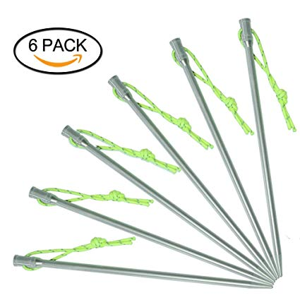 5mm Titanium Alloy Tent Pegs With Reflective Cord