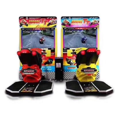Máquina de jogos de corrida de moto de plástico 2200*2500*2500mm Simulador de condução operado por moedas frias