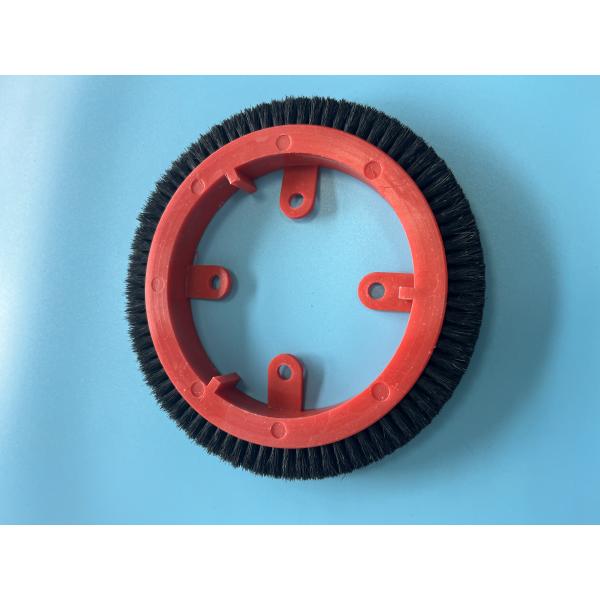 La roue de brosse de Krantz K10 Stenter partie la longévité en nylon de tissu de brosse de cheveux de noir en plastique rouge de corps