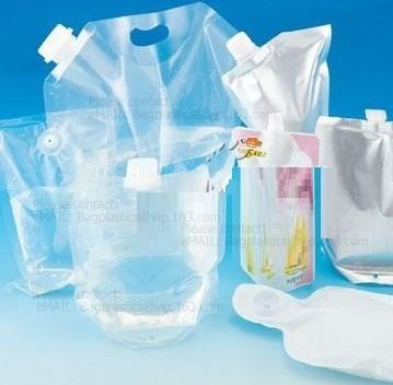 Gallon Liter Plastic Flasks Liquor Cruise Pouches Reusable Liquid Spout Bags Transparent Drinking Pouch