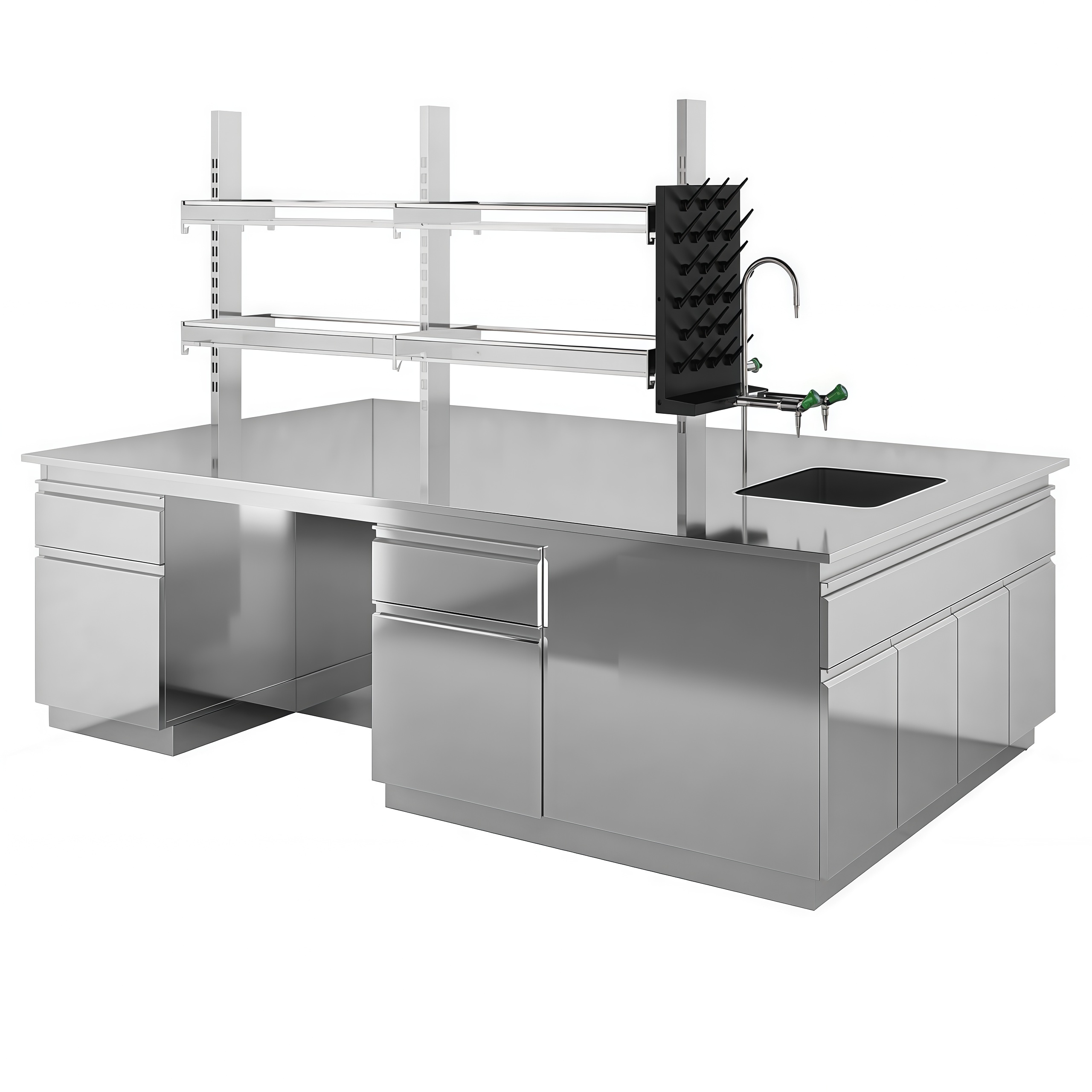 Chemical Resistant Cleanroom Shoe Rack Heavy Duty Cleanroom Gowning Bench