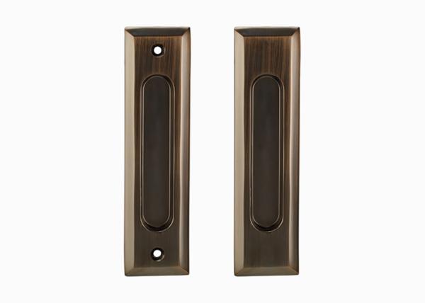 Modern Stripy Brass Sliding Push Pull Door Handles 42mm 160mm