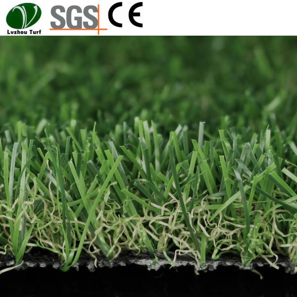 Green Fake Synthetic Grass Tiles For Cricket Pitch Landscaping 4 Colors
