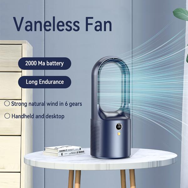 HEBRONFAN Bladeless Mini Fan Handheld Air Cooler USB With Three Color For Outdoor