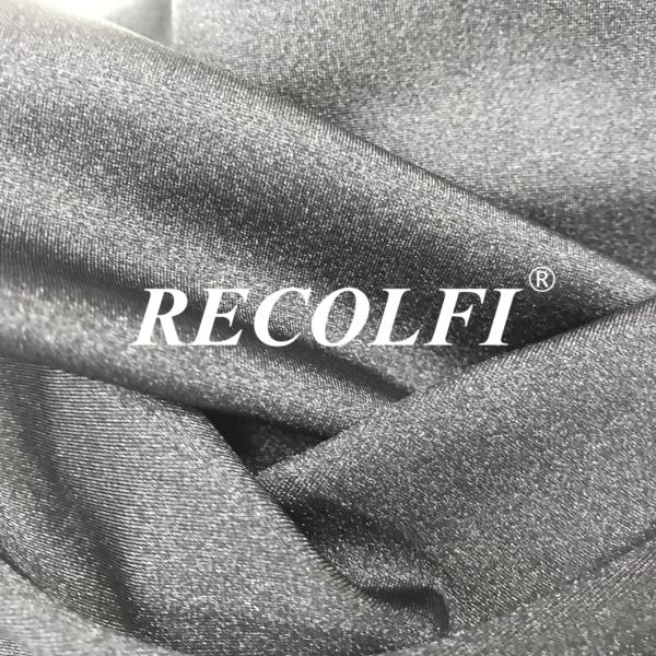 Black Recycled Tricot 4 Way Stretch Material For Yoga Pants Gym Wear