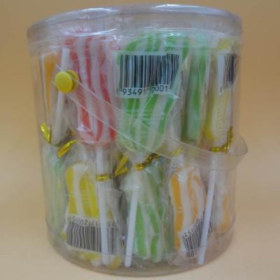 O pé deram forma ao verde de Sugar Hard Candy Carb Free dos pirulitos/vermelho frutado/amarelo
