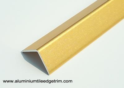Bright Golden 2cm Aluminum Corner Guards With Sand Blasting Effect 2.7m Length