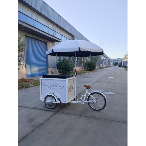 Electric Italian Ice Cream Push Cart Tricycle 220V/380V Voltage 220*87*240cmcm Size