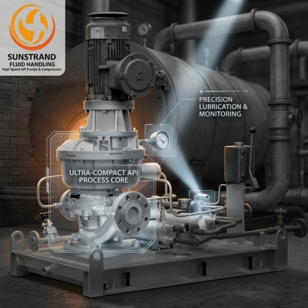 High Pressure Water Injection High Speed Centrifugal Pump 500 kW API 610 80 M3/Hr 200 Bar