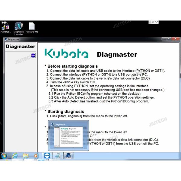 Для KUBOTA DIAGNOSTIC KIT PYTHON интерфейс Python Диагностический менеджер KUBOTA Takeuchi