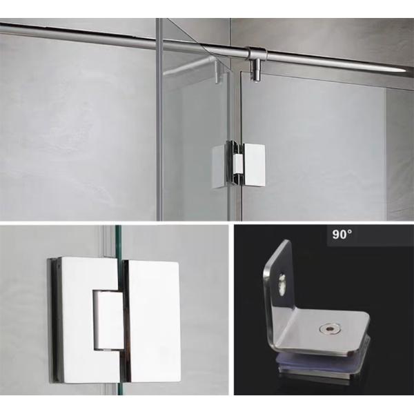 Anti Wear Satin Finished Glass Shower Hinge Corrosion Resistance Round Pipe Hinge