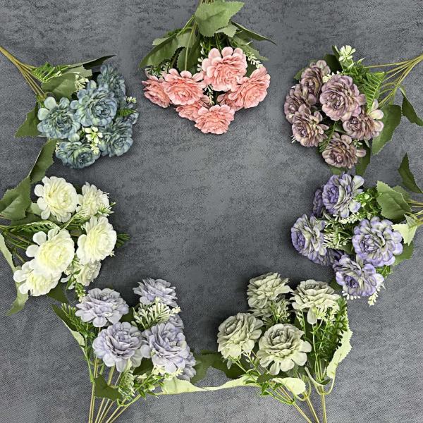 Simulated Flower Pearl Chrysanthemum Bundle Small Daisy Wedding Home Decoration Cross border Fake Flower Ornament Wholesale Arrangement