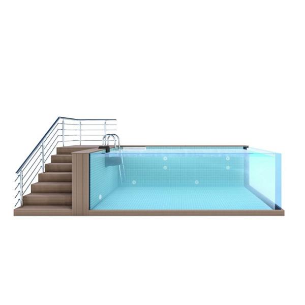 Transform Your Outdoor Space with AUPOOL's Clear Acrylic Panel Fiberglass Swimming Pool
