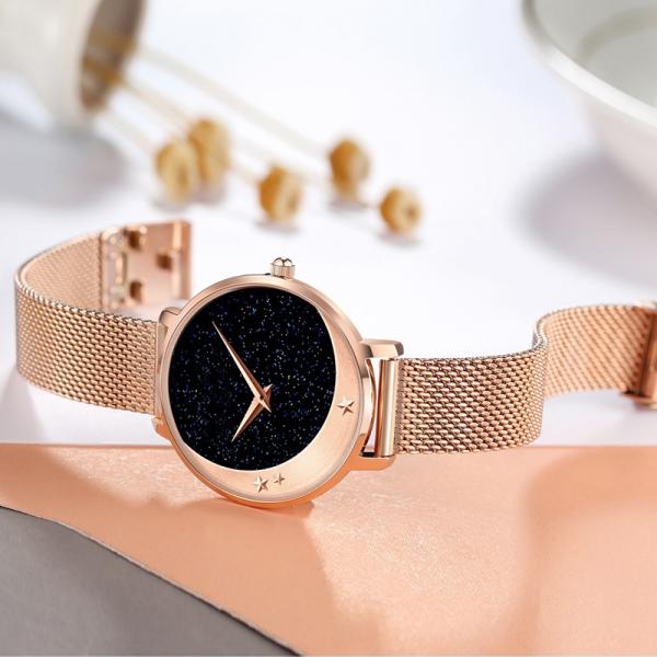 Galvanized Gypsophila Women Quartz Wrist Watch , Branded Wrist Watch For Women