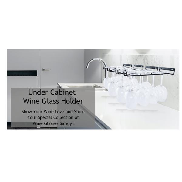 Функциональный дизайн Металлический винный стаканчик для организации и хранения под шкафчиком