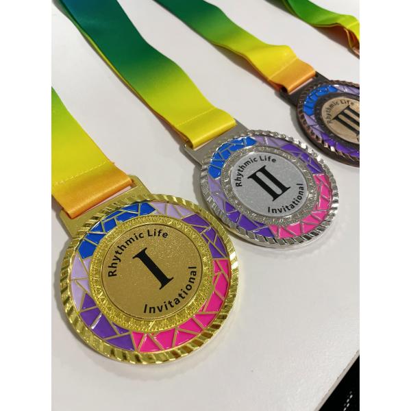Custom Zinc Alloy Personalized Medal with 65mm Size and Soft Enamel/Die Cast Finish for Engraving