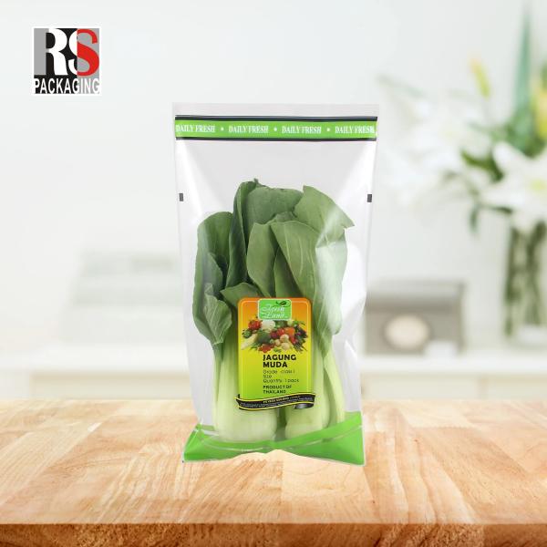 OEM Anti-Foggy BOPP Clear Fresh Fruit Vegetables Food Sealed Bag Reusable Food Storage Bag Vegetable Storage Bag
