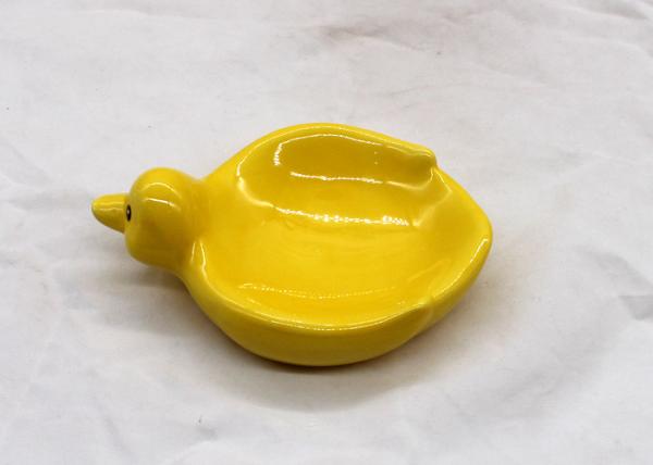 Dolomite Duck Bathroom Set , Ceramic Toothbrush Holder Lotion Dispenser Soap Dish