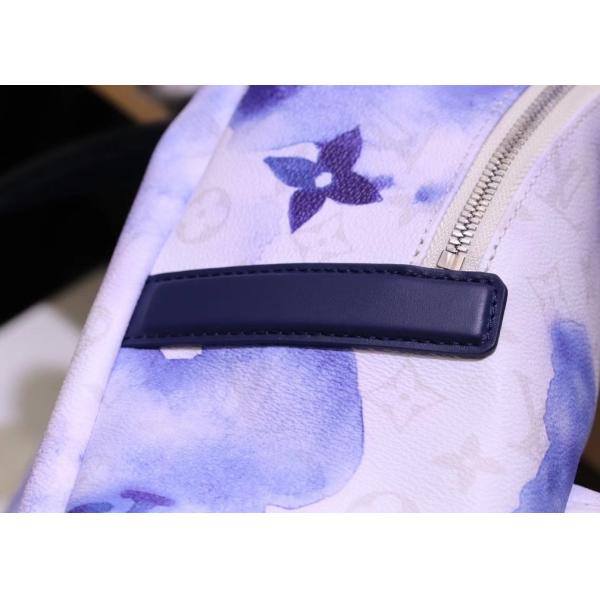 Watercolor Blue Canvas Backpack