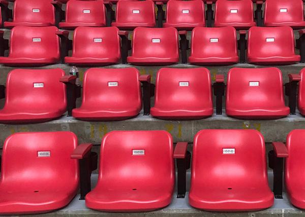 Outdoor Used Blow Molding Plastic Football Stadium Seats With Polymer Armrest