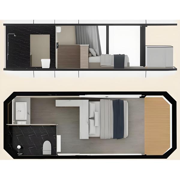 Smart Furniture Space Capsule House For 1-4 Persons With Full Sense Of Technology