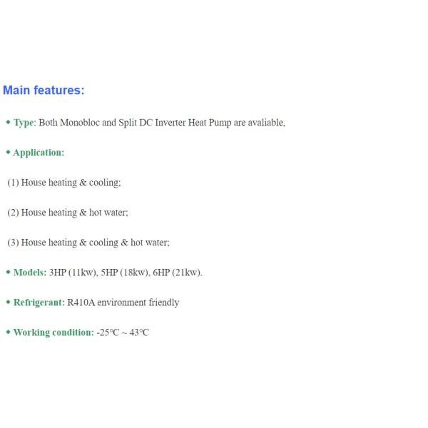 Stay Comfortable All Year Round with Our Air Source Inverter Heat Pump Private Mold NO