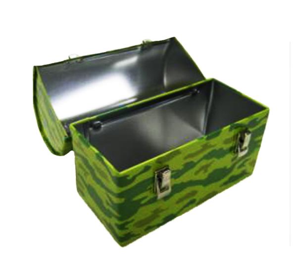 Personalized Rectangular Tin Containers , Coffee Candy Metal Box With Handle