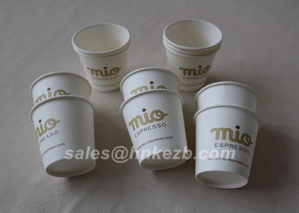 Single PE / Double PE Coated 6oz Coffee Paper Cups For Hot Drink Vending Machine