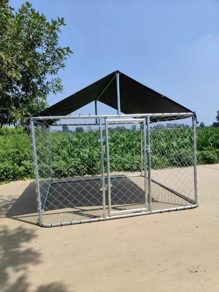 2M Galvanizado Aço Correr Cage Cão Cã Kennels Pet Kennel Easy Assembly