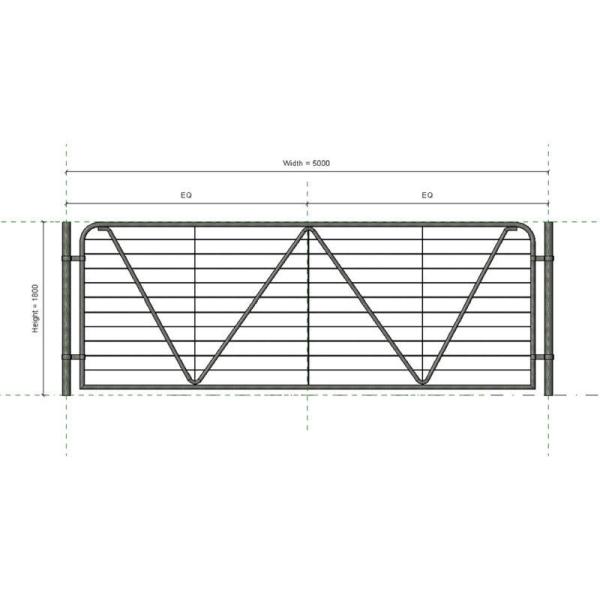 Heavy Duty Galvanized Metal 13 Feet N Brace Farm Gate