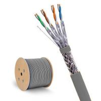 LSZH gris SFTP CAT7 Cable 23AWG Cable Lan de cobre libre de oxígeno 600MHz 1000FT