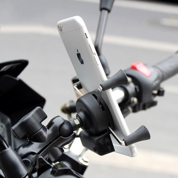 360Degree 2A Iphone 8 Plus Motorcycle Mount X Shape 90cm Cable