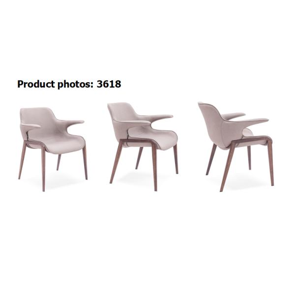 Household Industrial PU Leather Dining Chairs With Metal Base