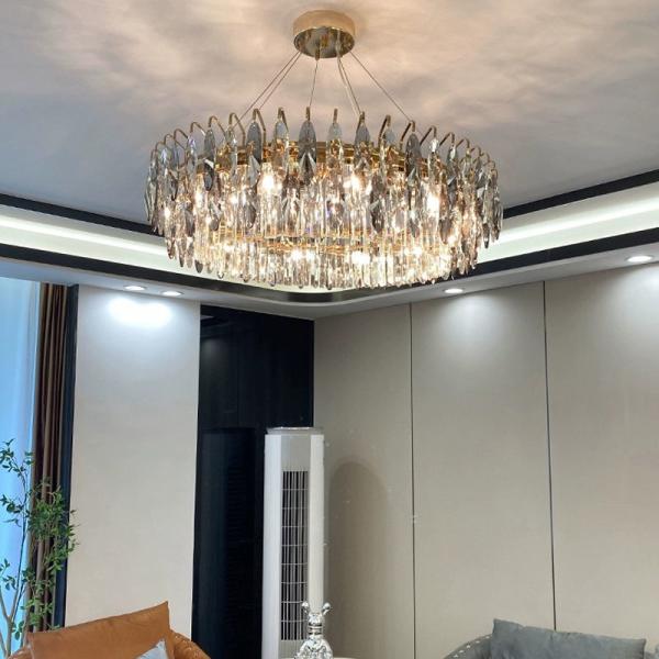3500K LED Pendant Light Chandelier Creative Crystal Ceiling Lamp For Hotel Indoor Villa