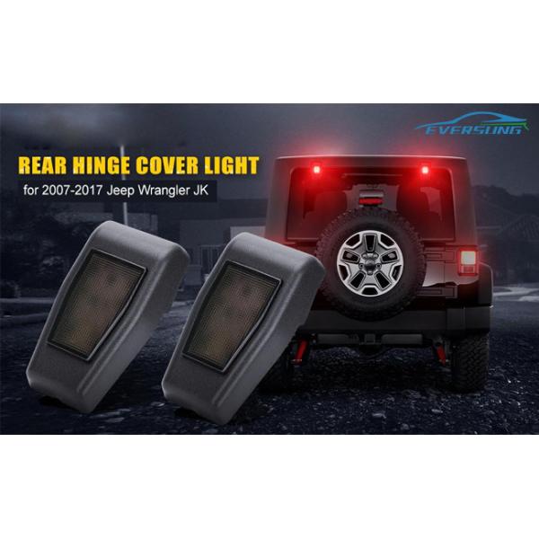 ABS Plastic Car Spares Parts Jeep JK Rear Window Hinge Cover With LED Brake Light 18W