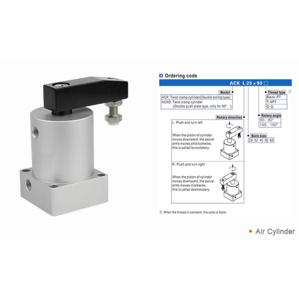 Rotary Clamp Cylinder Air Cylinder Welding Clamps ISO9001 Certification
