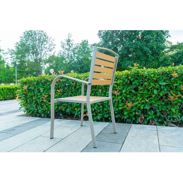 11 Pieces Outdoor Patio Furniture Plastic Wood Expandable Aluminum Garden Table And 8 Chairs