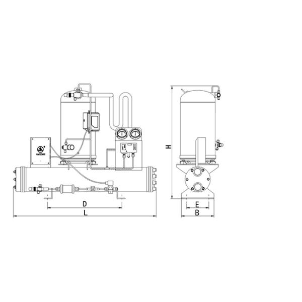 ZR61KC-TFD-522 unidades de condensação de refrigeração água, tipo de condensação condensador de Shell da unidade de Copeland
