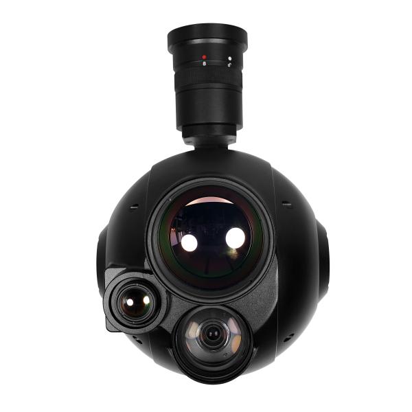 Triple Gimbal Integrated with 30*Zoom Optical and 2 thermal Image cameras with Target locking System