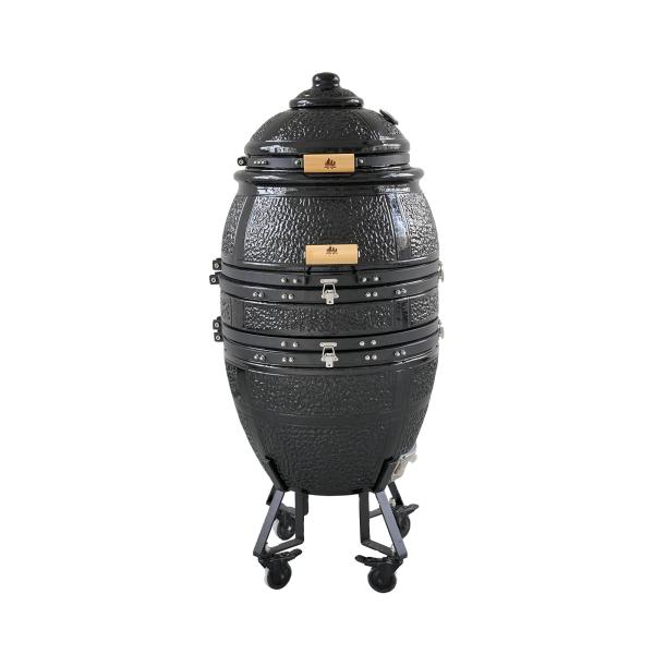 Kimstone High Quality 21 Inch  Ceramic Charcoal Smoker Grill  Tandoor Oven Big Space Hanging Grill Portable for Outdoor & Indoor