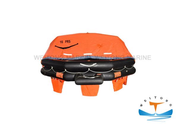 Safe Emergency Raft For Boat , 16 Man Liferaft Watertight Material Large Capacity