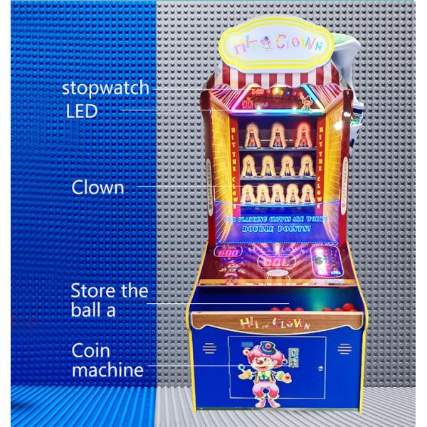  Fiberglass Redemption Game Machine Toss Coin Hit Clown Arcade Game Machine